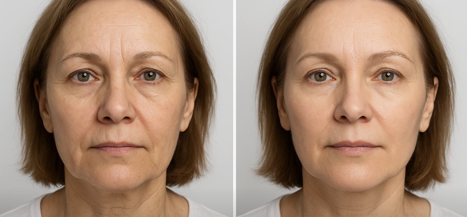 Facial pulsonic glutei prima e dopo